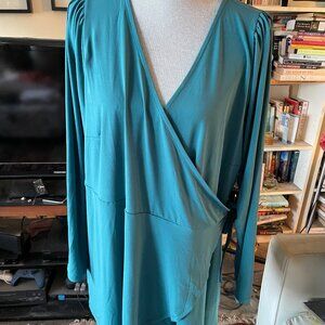 TORRID Women’s Surplice Faux Wrap Long Sleeve Top Plus Size 3